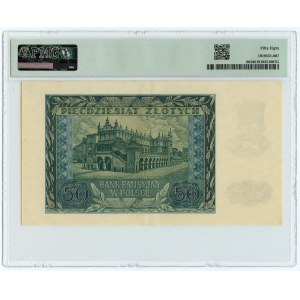 50 złotych 1940 - seria A - PMG 58