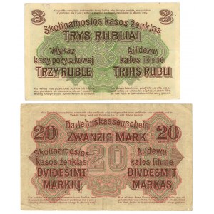 POSEN - 3 ruble 1916 oraz KOWNO - 20 marek 1918