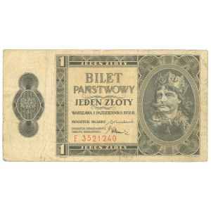 1 złoty 1938 - seria F
