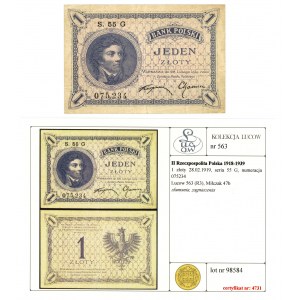 1 złoty 1919 - S. 55 G - Kolekcja LUCOW