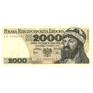 2,000 zloty 1979 - AG series