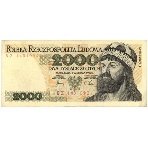 2.000 złotych 1982 - seria BZ