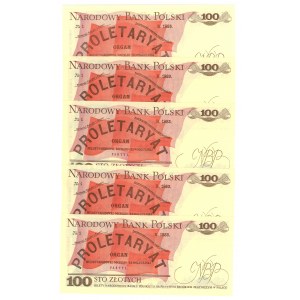 100 zloty 1986 - MW series - set of 5 pieces