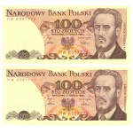 100 zloty 1986 - MW series - set of 5 pieces