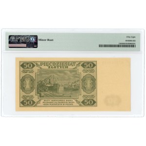 50 złotych 1948 - seria BG - PMG 58