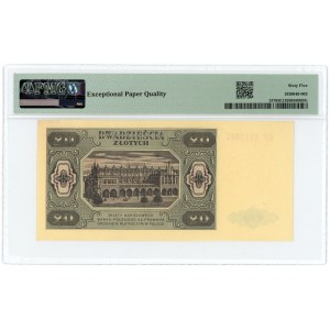 20 złotych 1948 - seria EF - PMG 65 EPQ