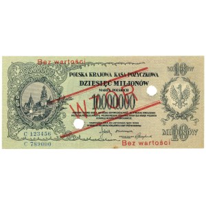 10.000.000 marek polskich 1923 - seria C 123456 / C 789000 - WZÓR