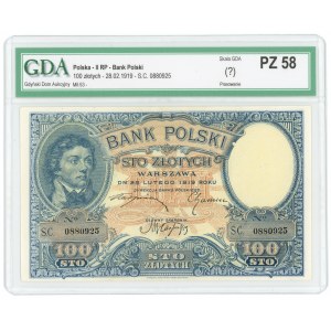 100 złotych 1919 - seria S.C. - GDA PZ 58