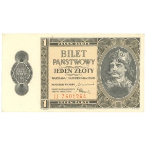 1 złoty 1938 - seria IJ