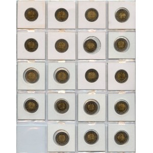 5 złotych (2014-2023) zestaw 19 sztuk