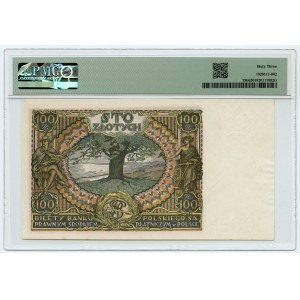 100 złotych 1934 - seria AV. dodatkowy znak wodny +X+ - PMG 63