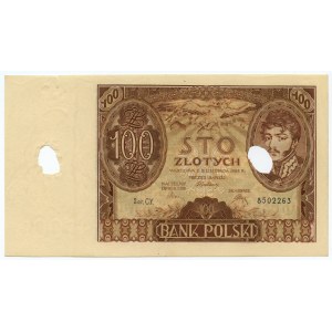 100 złotych 1934 - seria C.Y. Skasowany