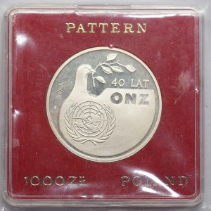 1.000 złotych 1985, 40 Lat ONZ - PRÓBA srebro