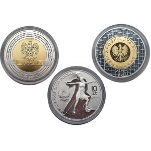 10 złotych (2004-2006), zestaw 3 sztuk monet