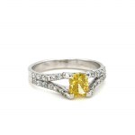 14K WHITE GOLD RING 3.36 GR CENTRAL STONE: 1.00 CARAT DIAMONDS - RNG40407