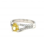 14K WHITE GOLD RING 3.36 GR CENTRAL STONE: 1.00 CARAT DIAMONDS - RNG40407