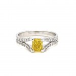 14K WHITE GOLD RING 3.36 GR CENTRAL STONE: 1.00 CARAT DIAMONDS - RNG40407