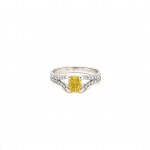 14K WHITE GOLD RING 3.36 GR CENTRAL STONE: 1.00 CARAT DIAMONDS - RNG40407