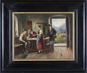Bruno Blätter (1870 Berlin-?), Scena w alpejskiej chacie