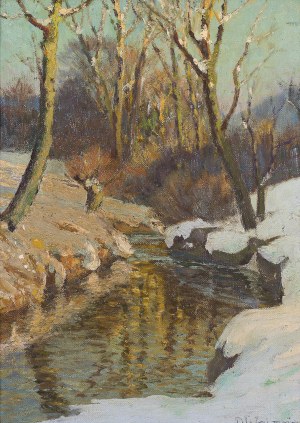 Paul Weimann (1867 Wrocław -1945 Jelenia Góra), Rzeka w zimie
