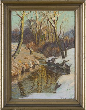 Paul Weimann (1867 Wrocław -1945 Jelenia Góra), Rzeka w zimie