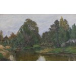 Stefan Domaradzki (1897 Niżny Nowgorod - 1983 Nandy pod Paryżem), Pejzaż z rzeką, 1930