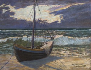Wilhelm Tyszkowski (1878 Raj - 1939 Piaśnica), Łódź rybacka, 1922