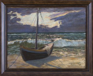 Wilhelm Tyszkowski (1878 Raj - 1939 Piaśnica), Łódź rybacka, 1922