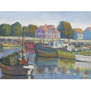 Jerzy Niesiolowski (1910 St. Petersburg-1997), Marina in Darlowo
