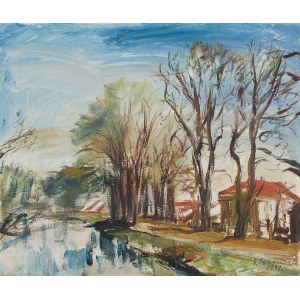 Stanisław Chlebowski (1890 Braniewo - 1969 Gdańsk), Radunia Canal in Pruszcz Gdański, 1930