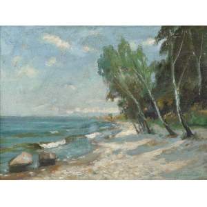 Jan Gasinski (1903 Wólka Grodziska - 1967 Gdynia), Sea Shore, 1964