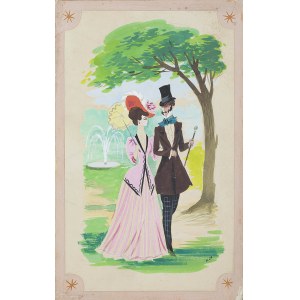 Witold Chmielewski (1910 Warszawa-1985), Zestaw 4 projektów ilustracji książkowych, l. 50.-60. XX w.