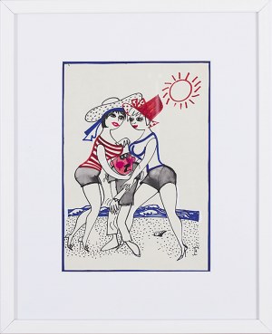 Jerzy Flisak (1930 Warszawa - 2008 tamże), Wakacyjne dylematy, l. 60. XX w.