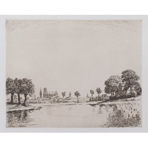 Berthold Hellingrath (1877 Elbląg - 1954 Hannover), Panorama Gdańska od strony Motławy