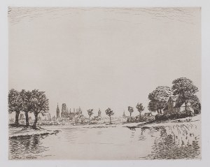 Berthold Hellingrath (1877 Elbląg - 1954 Hannover), Panorama Gdańska od strony Motławy
