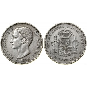 Spanien, 5 Pesetas, 1875 DEM, Madrid