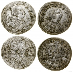 Germany, set: 2 x 1 krajcar, 1750, 1753, Bayreuth