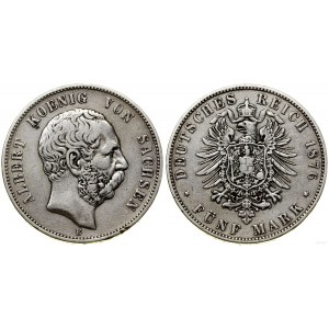 Germany, 5 marks, 1876 E, Muldenhütten