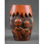Bolek and Lolek vase, Bochnia, 1960s.