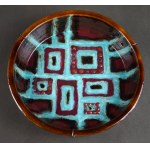 Platter with sticker from Cepelia, signed K.K. 1970s.