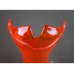 Vase avec boutons, verrerie de Tarnowiec, années 1970.