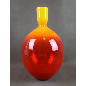 Cylinder from the Alice set, Zbigniew HORBOWY, Sudety Steelworks, 1970s. (red and yellow)