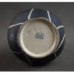 Black striped vase, Pruszkow, 1960s.