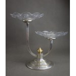 Art Deco double platter, Leon SZACSZNAJDER, Norblin, Warsaw, 1930s.