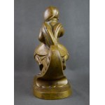 Wladyslaw ADAMIAK (1902-1980), Twardowski on a Rooster, Bronze, 1930s. Unique!