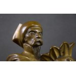 Wladyslaw ADAMIAK (1902-1980), Twardowski on a Rooster, Bronze, 1930s. Unique!