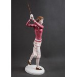Figurka Golfistka, Katzhutte, Niemcy, lata 30-te. Art Deco