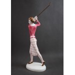 Figurka Golfistka, Katzhutte, Niemcy, lata 30-te. Art Deco