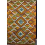 Art Deco kilim, Wanda SAKOWSKA-WANKE, ŁAD cooperative Warsaw, 1930s. Museum-quality!