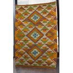 Art Deco kilim, Wanda SAKOWSKA-WANKE, ŁAD cooperative Warsaw, 1930s. Museum-quality!